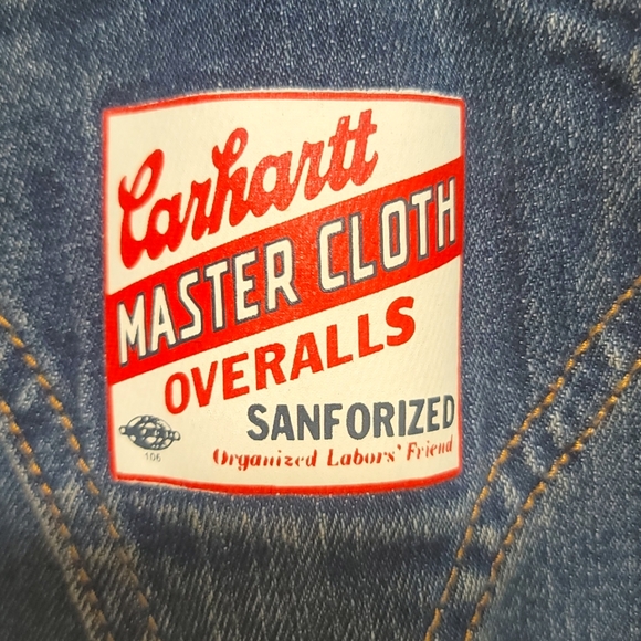 Carhartt Kids Overalls Denim Blue Jeans Pants Romper Toddler Little Boys Size 2T - Picture 6 of 13